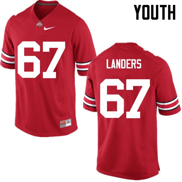 Ohio State Buckeyes #67 Robert Landers Youth Official Jersey Red OSU39294